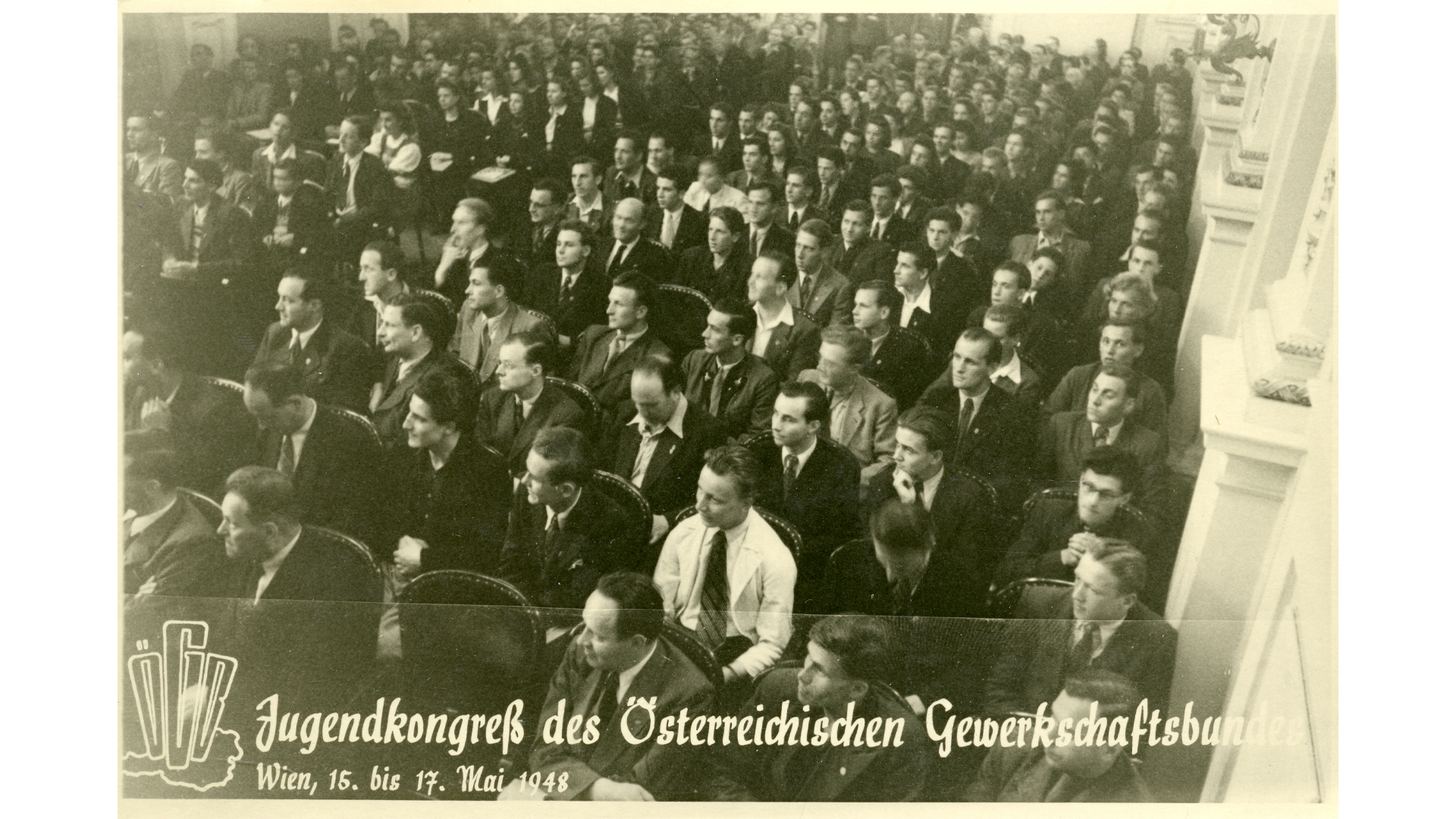 Erster Jugendkongress des Österreichischen Gewerkschaftsbundes Mai 1948 